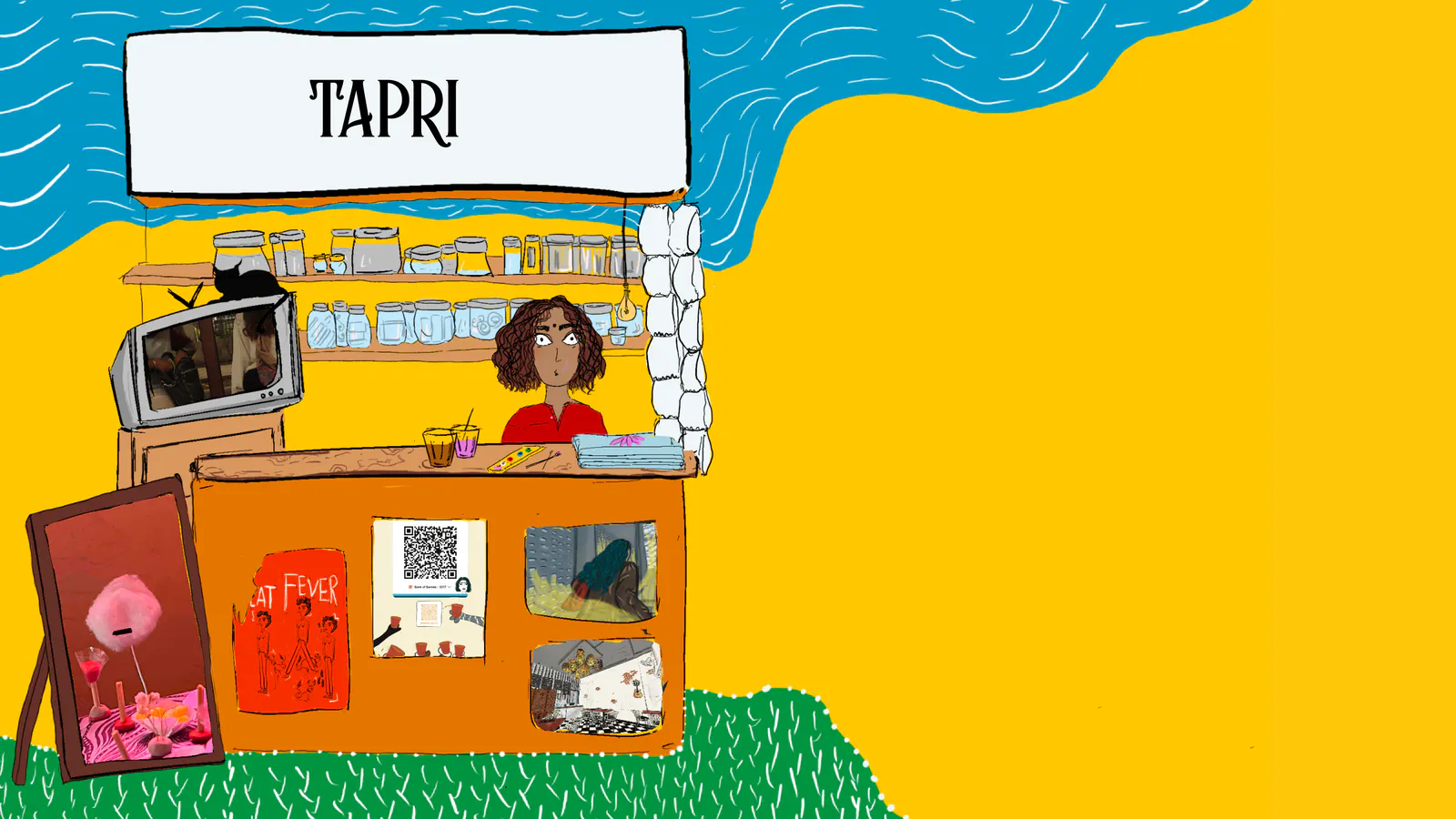 Powerful Chuttu at her illustrated creative tapri